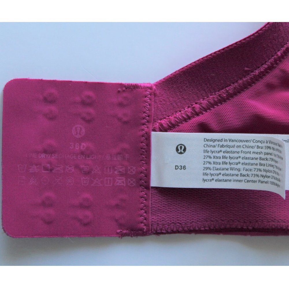 Lululemon Run Times Bra / Size 36D / Ripened Raspberry High Support Sports - Picture 8 of 8